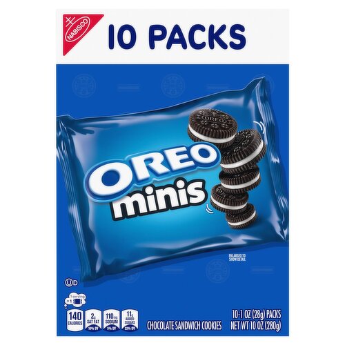 Nabisco Oreo Minis Chocolate Sandwich Cookies, 1 oz, 10 count