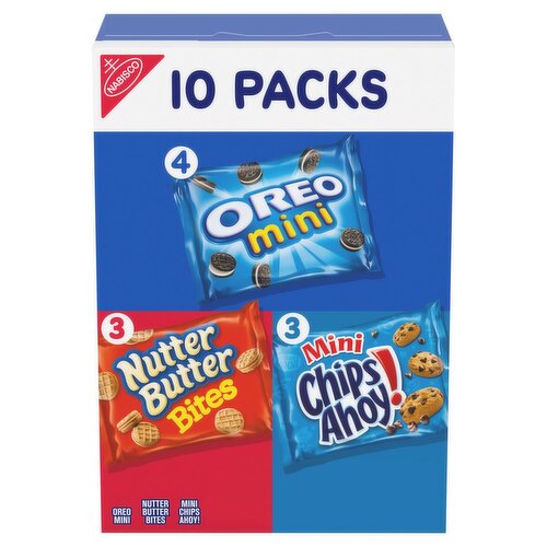 Nabisco Oreo/Nutter Butter/Chips Ahoy! Cookies, 10 oz, 10 count