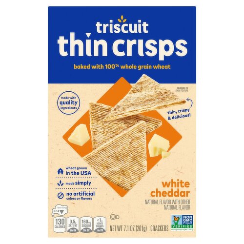 Triscuit Thin Crisps White Cheddar Crackers, 7.1 oz