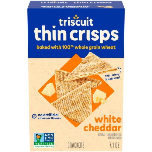 Triscuit Thin Crisps White Cheddar Crackers, 7.1 oz