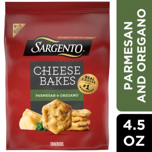 Nabisco Sargento Parmesan & Oregano Cheese Bakes Crackers, 4.5 oz