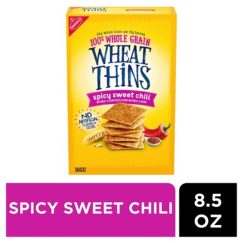 Nabisco Wheat Thins Spicy Sweet Chili 100% Whole Grain Snacks, 8.5 oz