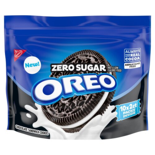 Nabisco Oreo Zero Sugar Chocolate Sandwich Cookies, 0.8 oz, 10 count