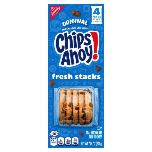 Nabisco Chips Ahoy! Fresh Stacks Original Real Chocolate Chip Cookies, 4 count, 7.76 oz