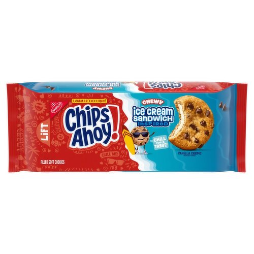 Nabisco Chips Ahoy! Chewy Vanilla Creme Filled Soft Cookies, 9.9 oz