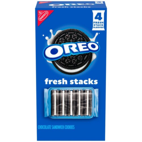 OREO Fresh Stacks Chocolate Sandwich Cookies, Travel Snacks, 8.05 oz 