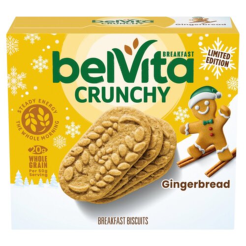 Belvita Gingerbread Crunchy Breakfast Bars Limited Edition, 5 count, 8.8 oz