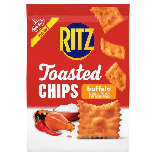 RITZ Toasted Chips Buffalo Crackers, Party Snacks, 8.1 oz