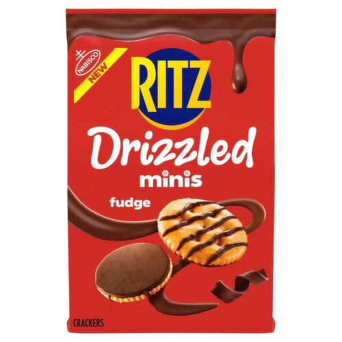 Nabisco Ritz Drizzled Minis Fudge Crackers, 8 oz