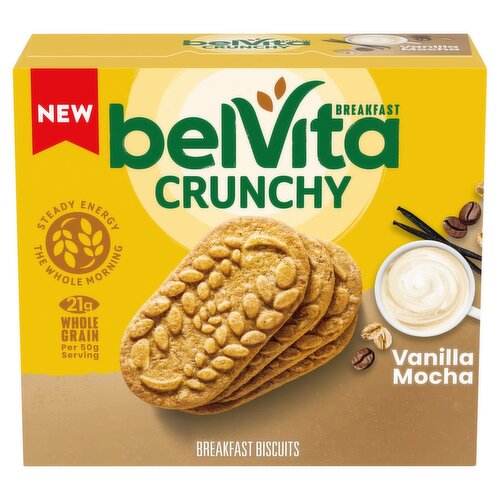 Belvita Crunchy Vanilla Mocha Breakfast Biscuits, 1.76 oz, 5 count
