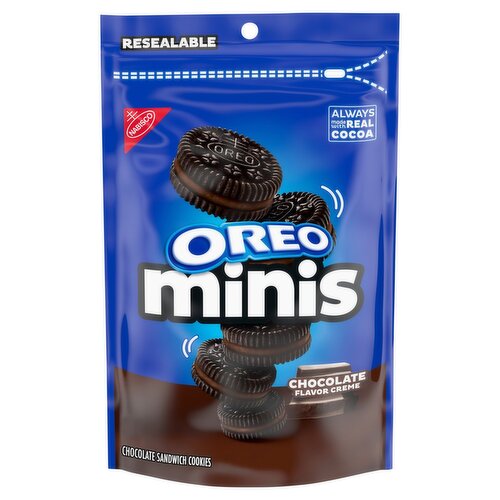 OREO Minis Chocolate Creme Chocolate Sandwich Cookies, 8 oz