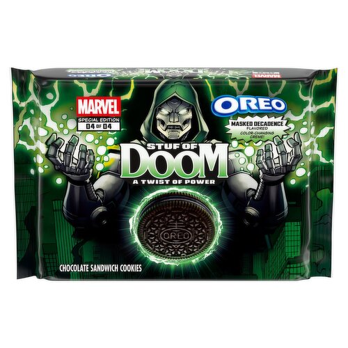Oreo Marvel Stuf of Doom A Twist of Power Chocolate Sandwich Cookies Special Edition, 10.68 oz