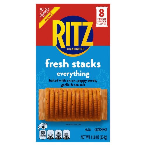 Nabisco Ritz Everything Fresh Stacks Crackers, 8 count, 11.8 oz