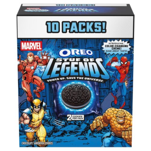 Oreo Marvel Stuf of Legends Chocolate Sandwich Cookies, 1.02 oz, 10 count