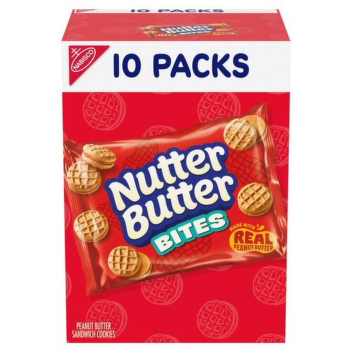 Nabisco Nutter Butter Bites Peanut Butter Sandwich Cookies, 1 oz, 10 count