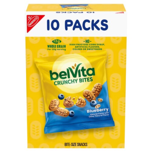 Nabisco Belvita Crunchy Bites Blueberry Bite-Size Snacks, 1.0 oz, 10 count