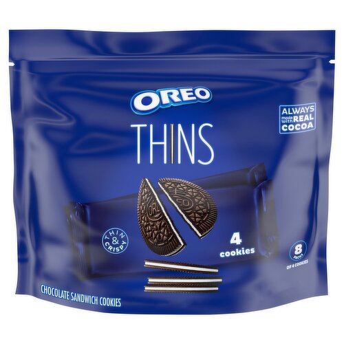 Oreo Thins Chocolate Sandwich Cookies, 1.02 oz, 8 count