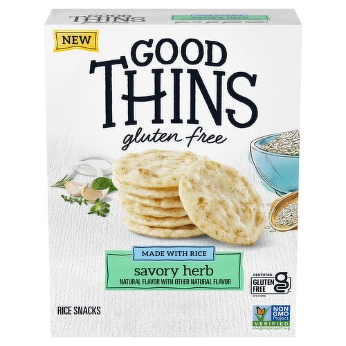 Good Thins Gluten Free Savory Herb Rice Snacks, 3.5 oz