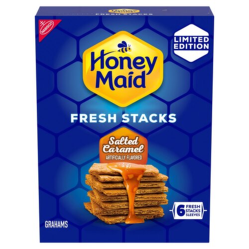 Nabisco Honey Maid Fresh Stacks Salted Caramel Grahams Limited Edition, 6 count, 12.2 oz