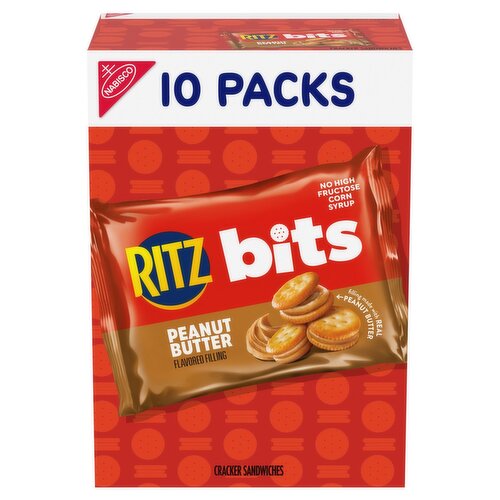 Ritz Bits Peanut Butter Flavored Filling Cracker Sandwiches, 1 oz, 10 count