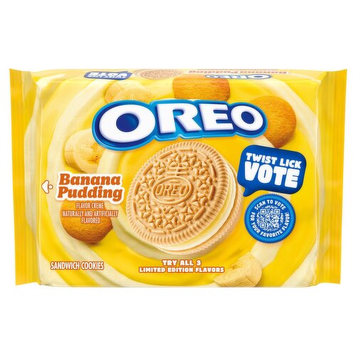OREO Banana Pudding Sandwich Cookies, Limited Edition, 10.68 oz