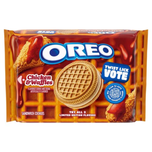 OREO Chicken and Waffles Sandwich Cookies, Limited Edition, 10.68 oz