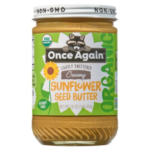 Once Again Lightly Sweetened Creamy Sunflower Seed Butter, 16 oz