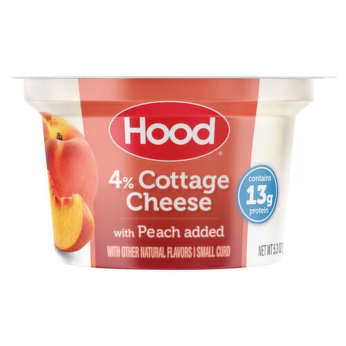 Hood 4% Cottage Cheese with Peach Added, 5.3 oz