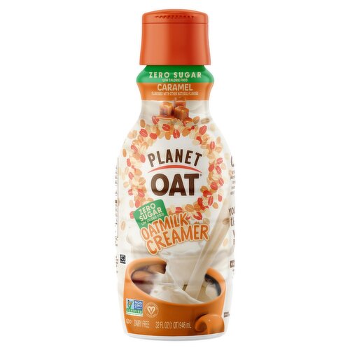 Planet Oat Dairy Free Zero Sugar Caramel Oatmilk Creamer, 32 fl oz
