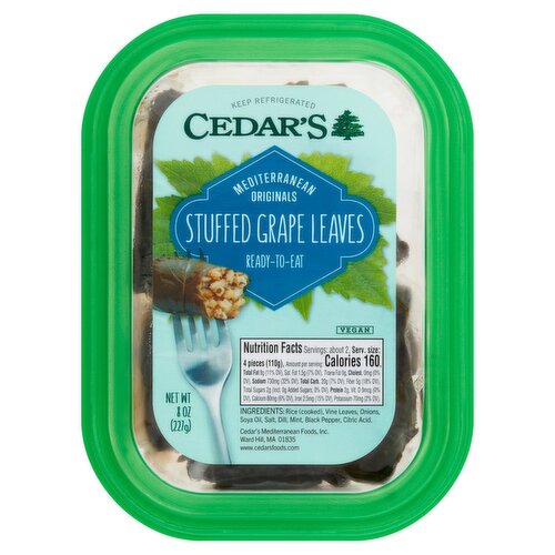 Cedar's Mediterranean Originals Stuffed Grape Leaves, 8 oz