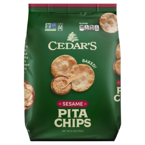 Cedar's Sesame Pita Chips, 6 oz