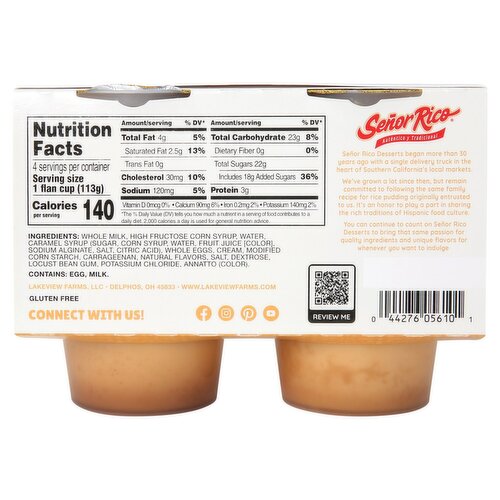 Señor Rico Caramel Flan, 4 oz, 4 count