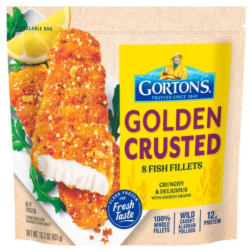 Gorton's Golden Crusted Fish Fillets, 8 count, 15.2 oz