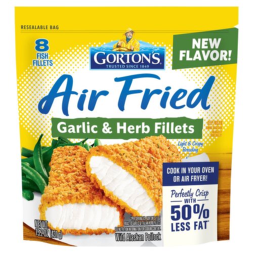 Gorton's Air Fried Garlic & Herb Fillets, 8 count, 15.2 oz