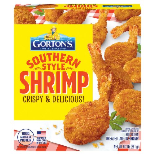 Gorton's Southern Style Breaded Tail-On Shrimp, 9.2 oz