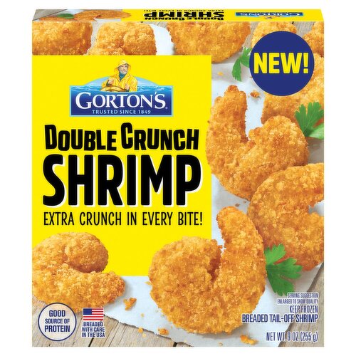 Gorton's Double Crunch Shrimp Breaded Tail-Off Shrimp, 9 oz