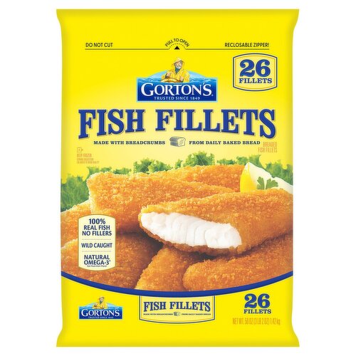 Gorton's Breaded Fish Fillets, 26 count, 50 oz