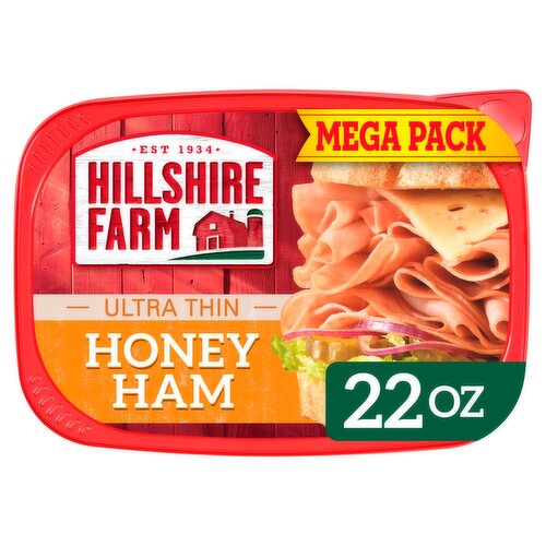 Hillshire Farm Ultra Thin Honey Ham Mega Pack, 11 oz, 2 count