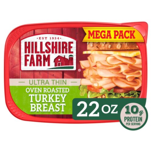 Hillshire Farm Ultra Thin Oven Roasted Turkey Breast Mega Pack, 11 oz, 2 count