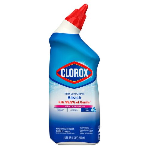 Clorox Rain Clean Toilet Bowl Cleaner Bleach, 24 fl oz