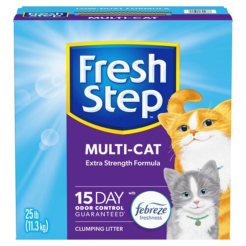 Fresh Step Multi-Cat Clumping Cat Litter, 25 lb