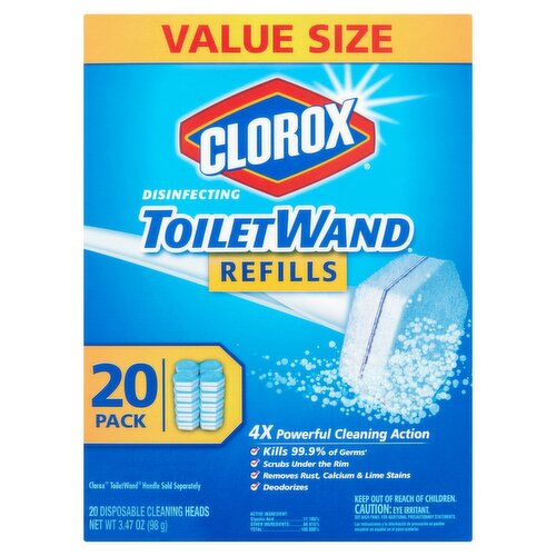 Clorox ToiletWand Toilet Cleaning Refills Value Pack, 20 count, 3.47 oz