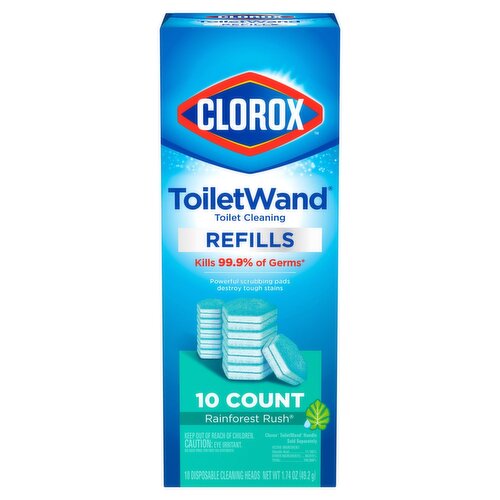 Clorox ToiletWand Rainforest Rush Toilet Cleaning Refills, 10 count, 1.74 oz