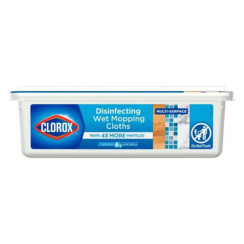 Clorox Rain Clean Disinfecting Wet Mopping Cloths, 24 count, 2 lb 10.9 oz