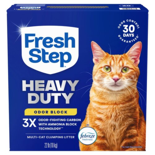 Fresh Step Heavy Duty Odor Block Multi-Cat Clumping Litter, 22 lb