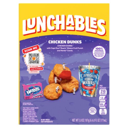 Lunchables Chicken Dunks with Capri Sun Fruit Punch & Nerds Candy, 3.8 oz