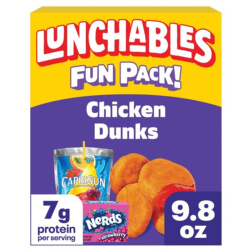 Lunchables Chicken Dunks with Capri Sun Fruit Punch & Nerds Candy, 3.8 oz