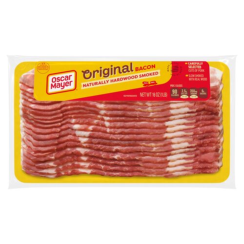 Oscar Mayer Original Naturally Hardwood Smoked Bacon, 16 oz