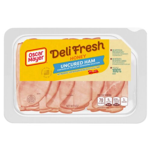 Oscar Mayer Deli Fresh Honey Uncured Ham, 9 oz