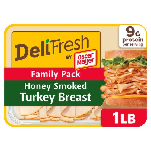 Oscar Mayer Deli Fresh Honey Smoked Turkey Breast Family Size, 16 oz